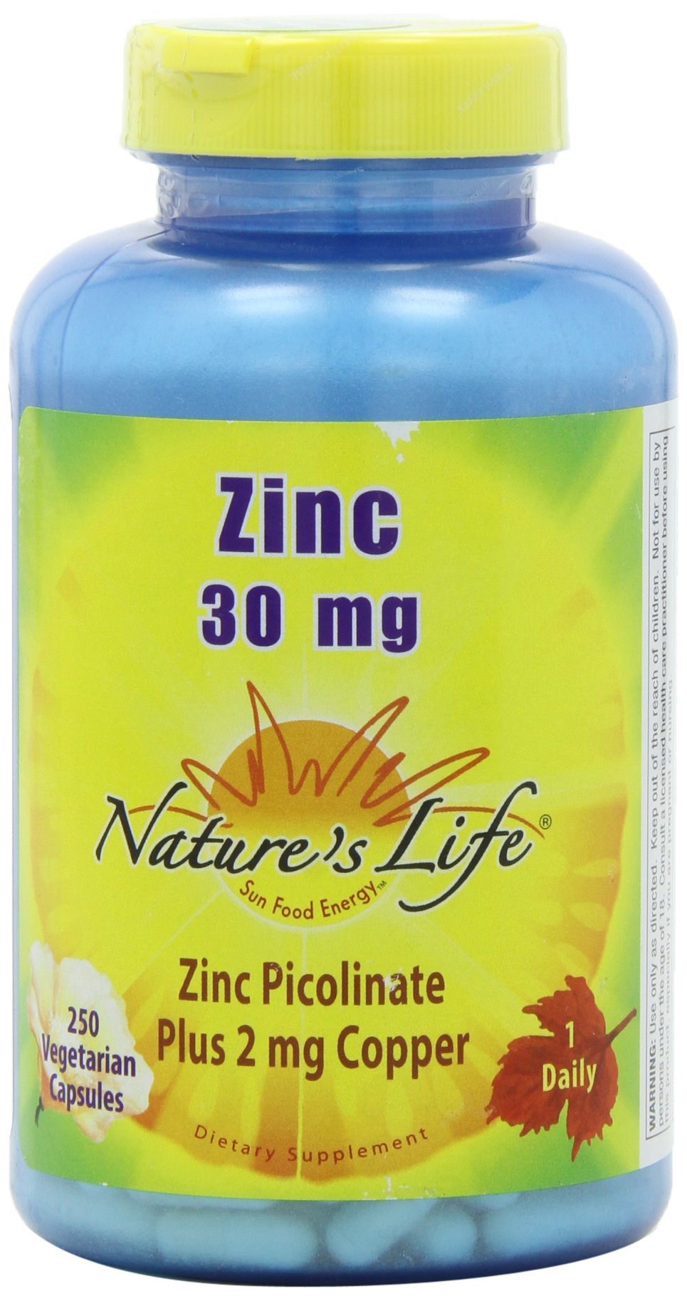 natures life 吡啶羧酸锌胶囊 250粒 zinc picolina